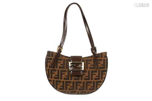 Fendi Round Zucca Print Shoulder Bag