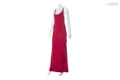 Valentino Boutique Red Silk Gown - size 6