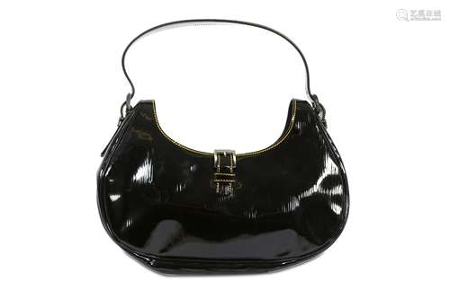 Prada Vernice Buckle Shoulder Bag