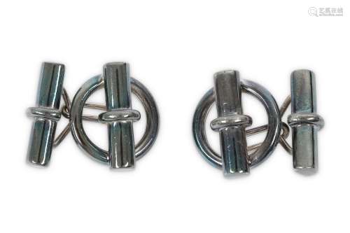 Hermes Silver Chaine d'Ancre Cufflinks