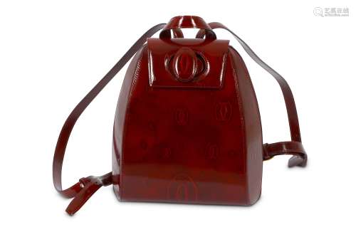 Cartier Embossed Bordeaux Patent Happy Birthday Backpack