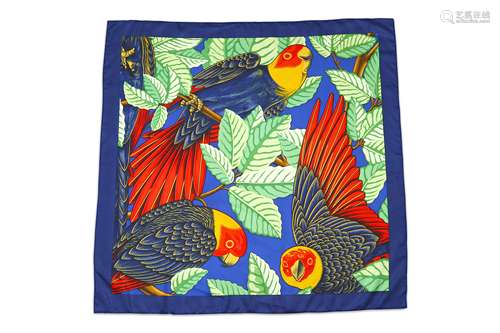 Hermes 'Les Perroquets' Silk Scarf