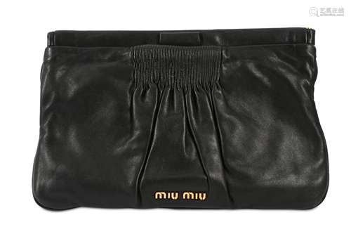 Miu Miu Black Leather Clutch