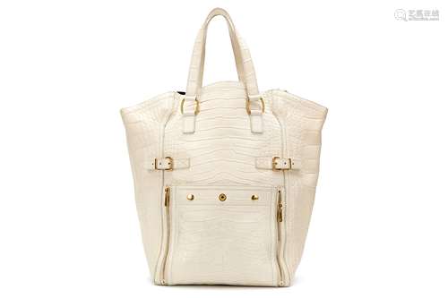 Yves Saint Laurent Rive Gauche White Downtown Bag