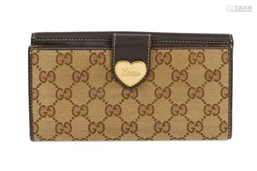 Gucci Brown Monogram Canvas Wallet