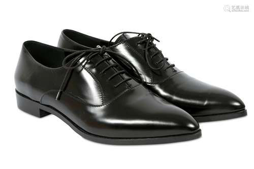 Prada Black Pointed Oxford Dress Shoes