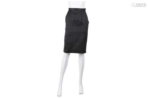 Yves Saint Laurent Rive Gauche Black Silk Mix Skirt - size 36