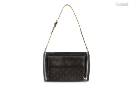 Louis Vuitton Charcoal Leather Mat Monogram Alston Bag