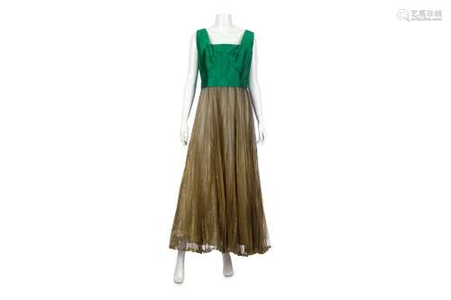 Lanvin Vintage Haute Couture Pleated Evening Dress