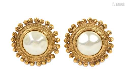 Chanel 'Pearl' Clip On Earrings