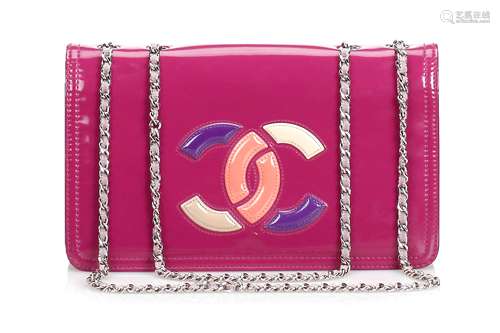 Chanel Pink Patent Lipstick Flap Bag