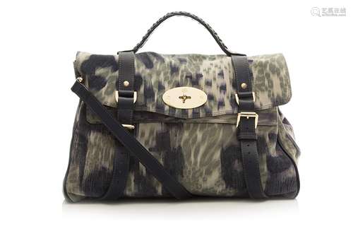 Mulberry Print Suede Alexa Satchel