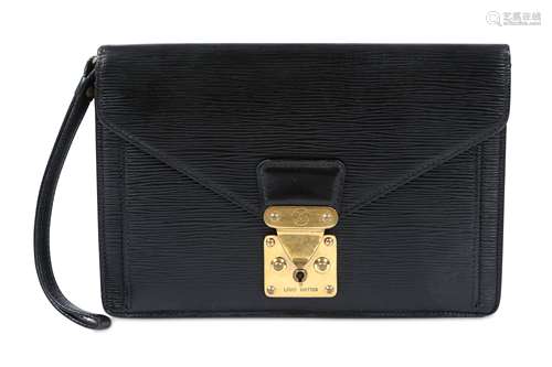 Louis Vuitton Black Epi Clutch