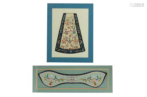 TWO CHINESE FRAMED TEXTILES.