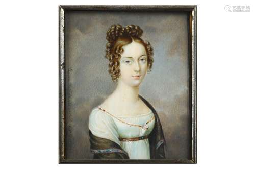 A PORTRAIT MINIATURE OF BYRON'S HALF-SISTER, MS AUGUSTA MARIA LEIGH