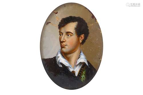 A PORTRAIT MINIATURE OF LORD BYRON IN GREEK UNIFORM