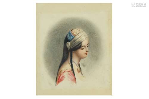 A PORTRAIT MINIATURE OF TERESA MAKRI, THE MAID OF ATHENS