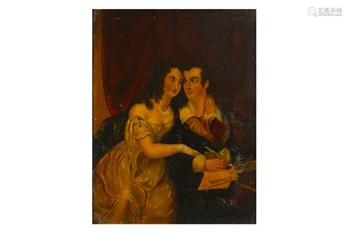 A PAINTING OF BYRON WITH MARIANNA SEGATTI FROM VENICE