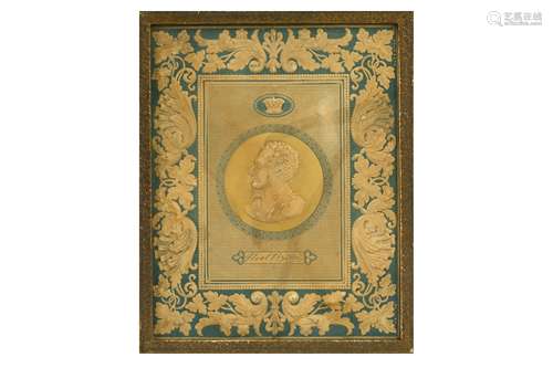 LORD BYRON EMBOSSED PAPER CAMEO