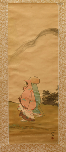 Japanese painting on silk