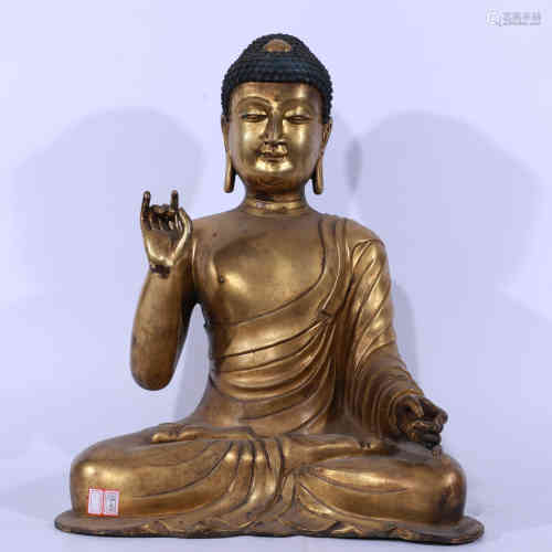 A Bronze Gilding Statue of Amitabha