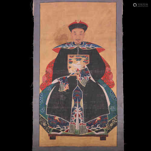 A Chinese Ancient Official Portrait