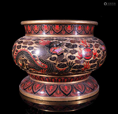 A Chinese Cloisonne Incense Burner