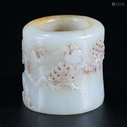 A Chinese Jade Thumb Ring