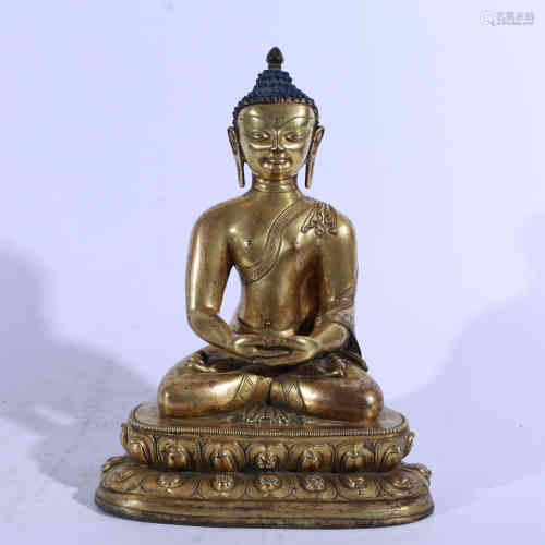 A Bronze Gilding Statue of Amitabha