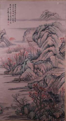 A Chinese Landscape Painting, Fan Haosen Mark