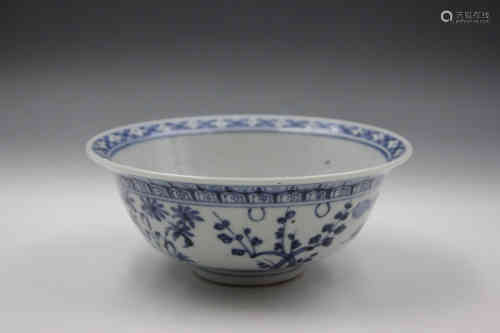 A Chinese Blue and White Porcelain Bowl