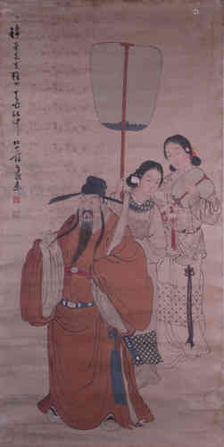 A Chinese Figure Painting, Su Changchun Mark