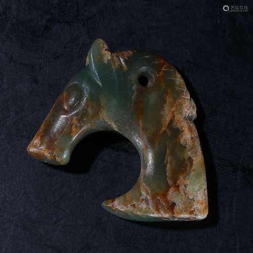 A Chinese Jade Horse Head