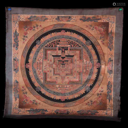 A Chinese Thang-ga Mandala Painting