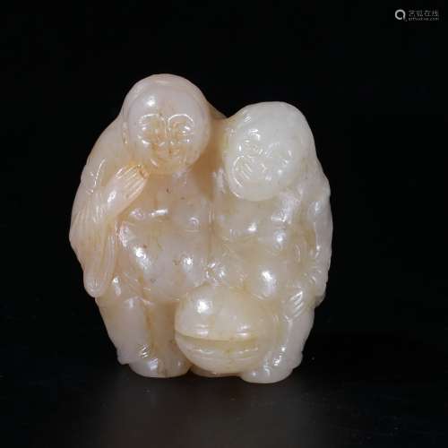Two Chinese Jade Figures