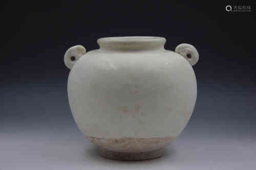 A Chinese Porcelain Double-eared Jar