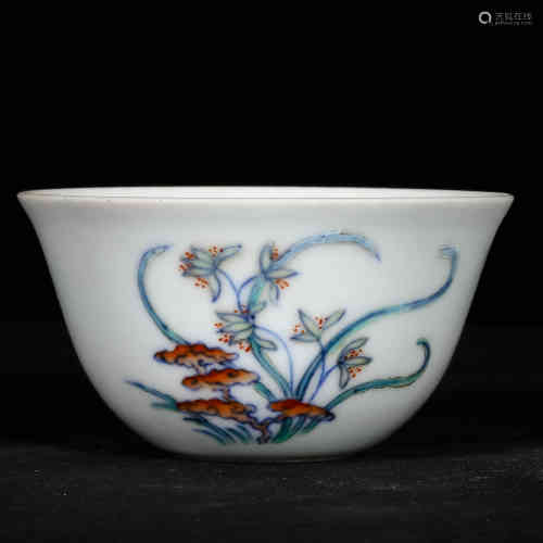 A Chinese Blue and White Porcelain Cup