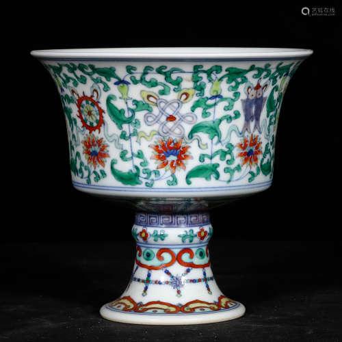 A Chinese Porcelain Stem Cup