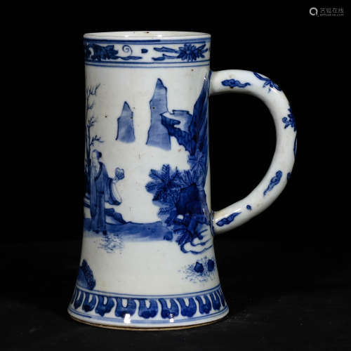 A Chinese Blue and White Porcelain Cup