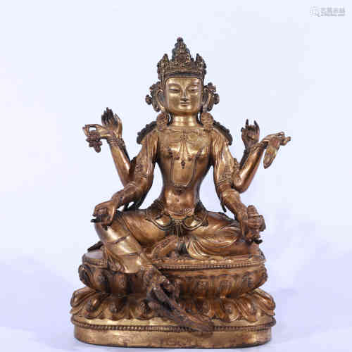 A Bronze Gilding Buddha Statue 