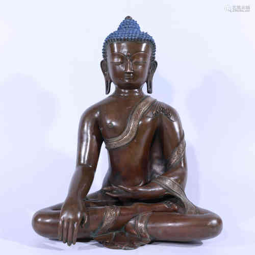 A Bronze Buddha Statue of Sakyamuni