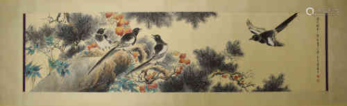 A Chinese Bird-and-flower Painting, Yan Bolong Mark