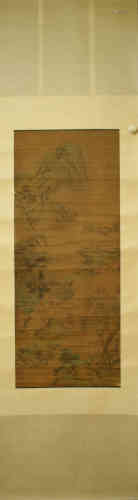 A Chinese Landscape Silk Scroll, Qianxuan Mark