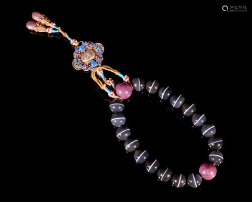 The Chinese Agate Hand String Beads