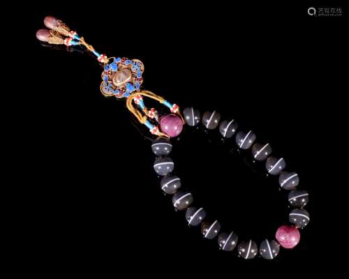 The Chinese Agate Hand String Beads