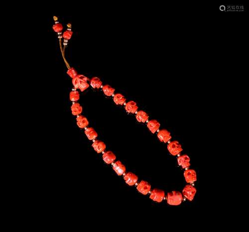 The Chinese Ruby Hand String Beads