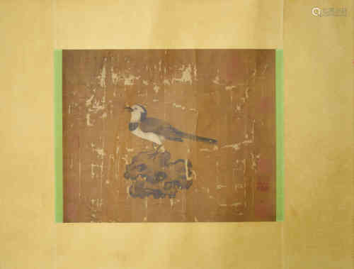 A Chinese Bird-and-flower Silk Scroll, Unknown Mark