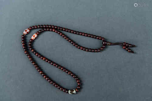 The Chinese Red Sandalwood Buddhist Prayer Beads