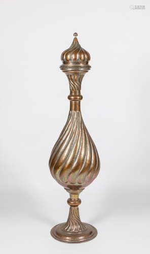 Tall Antique Persian Bronze Decoration Vase