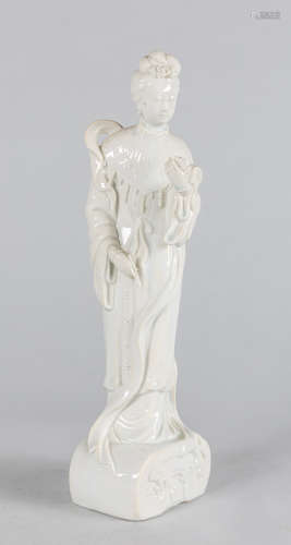 Chinese Antique Dehua Porcelain Figure Lady